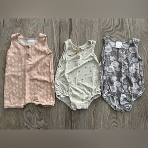 Bamboo Tank Rompers (set of 3)